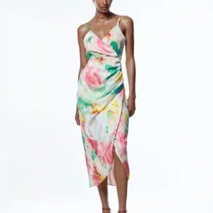 ZARA MULTICOLOR MIDI DRESS